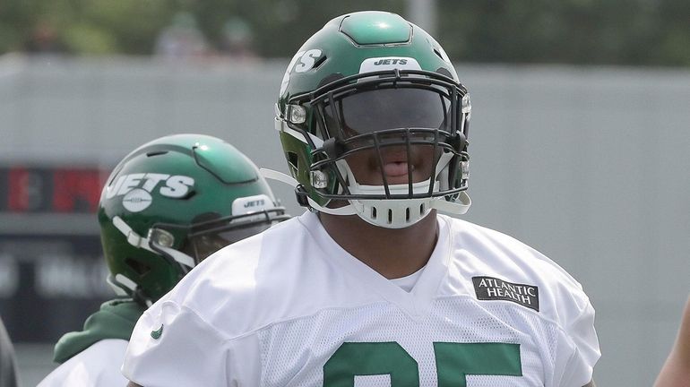 Jets defensive lineman Quinnen Williams during minicamp at the team's...