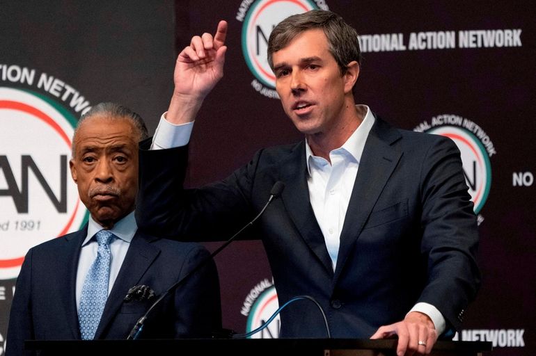 Presidential candidate Beto O'Rourke (D-Texas) speaks Wednesday at the National...