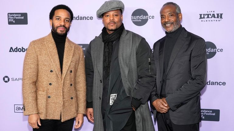 Andre Holland, from left, Titus Kaphar and John Earl Jelks...