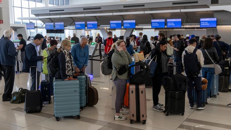 Long lines Thursday at LaGuardia Airport were an early preview...