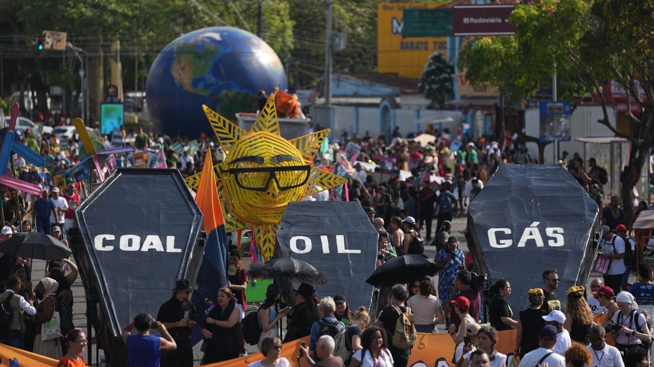 Climate protesters demand to be heard as they march on COP30 with costumes and drums