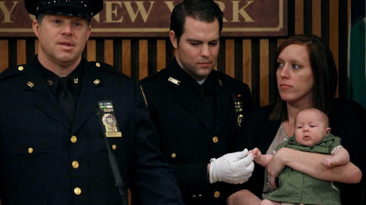 2 NYPD officers from LI, shot on duty, promoted - Newsday