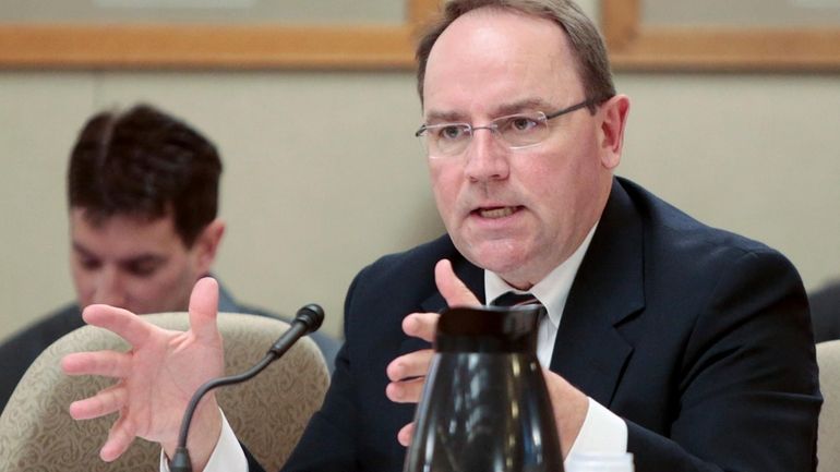 Then-Wisconsin state Sen. Tom Tiffany, R-Hazelhurst, speaks at the State...