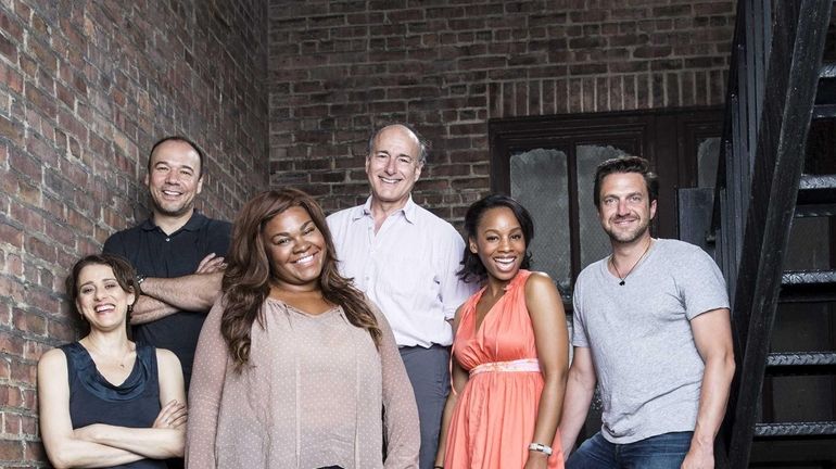 Principal actors of "The Cradle Will Rock"; front row, from...