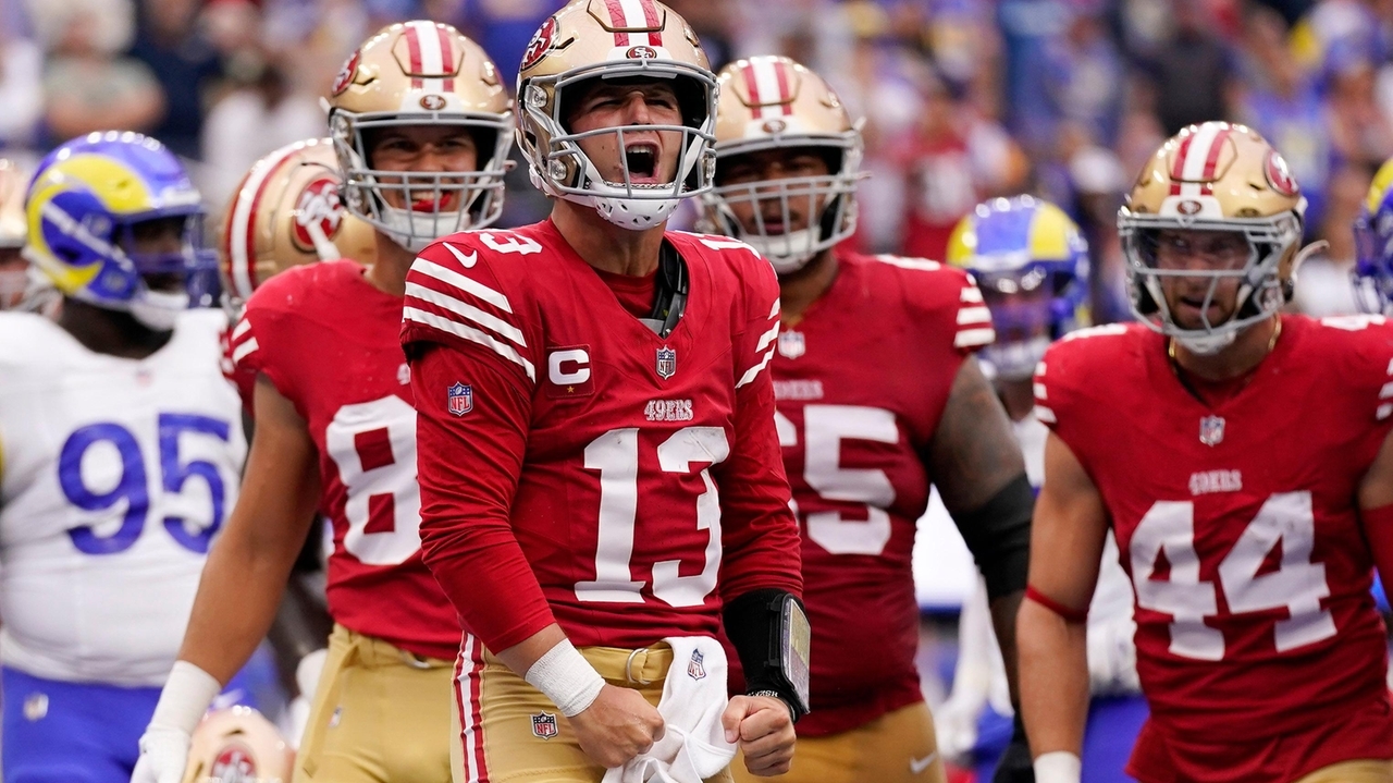 49ers force 2 late turnovers and hold on for a 30-23 rivalry victory ...