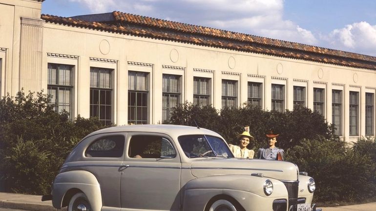 A 1941 Ford Super DeLux Tudor is pictured.