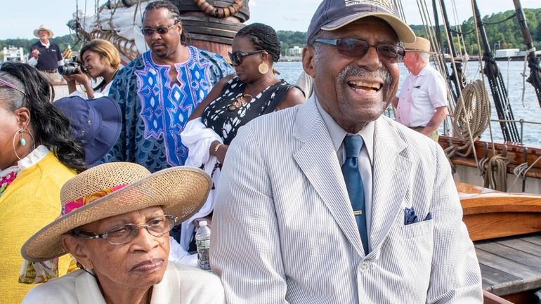 Eugene Burnett Sr. of Wheatley Heights with his wife, Bernice. 