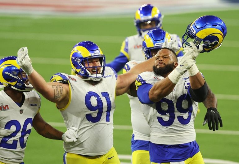 INGLEWOOD, CA - JANUARY 30: Aaron Donald #99 of the Rams during