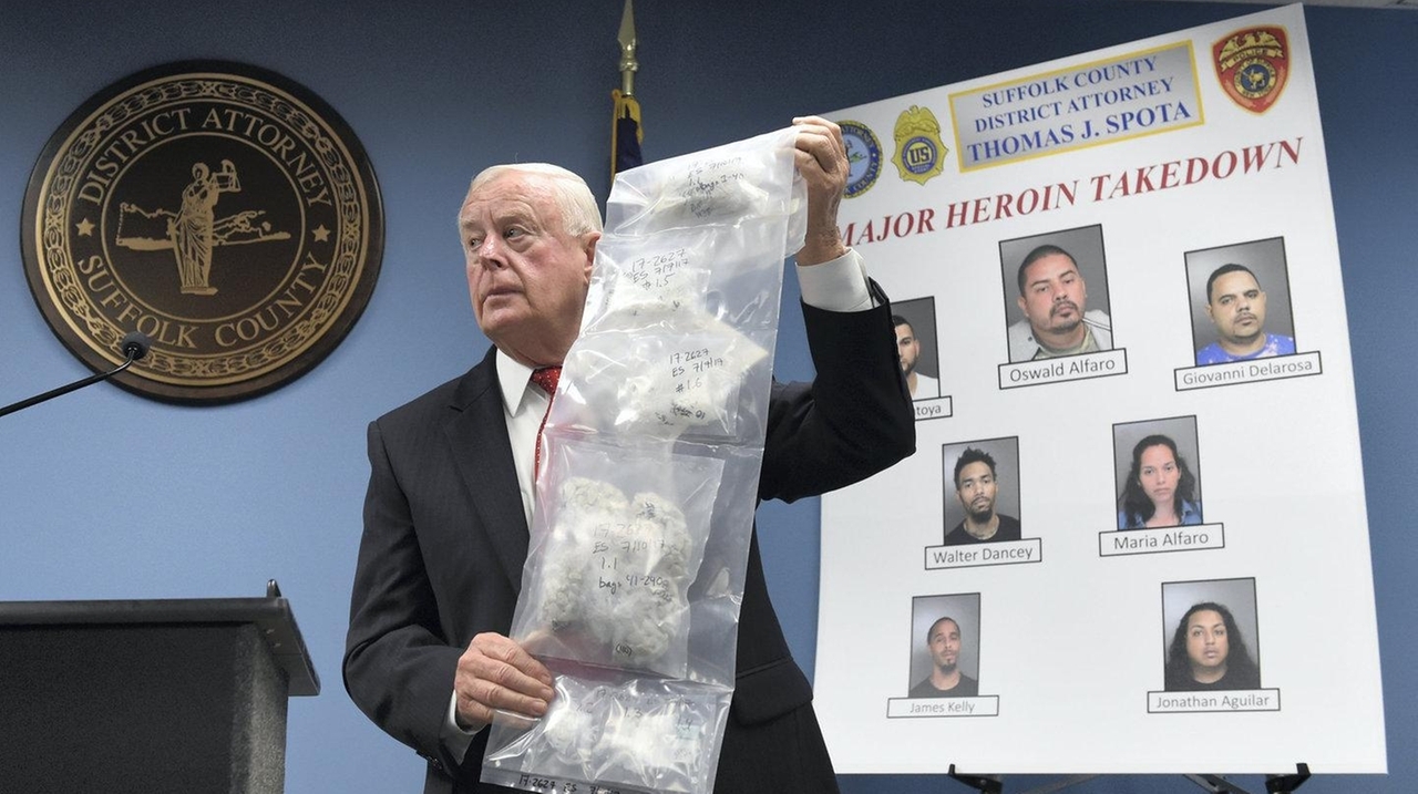 Suffolk DA: 16 arrested in heroin, cocaine ring takedown - Newsday