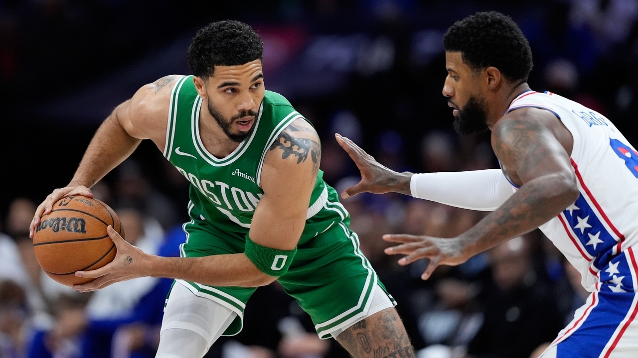 Celtics star Jayson Tatum ruled out of Game 7 with left knee stiffness ...