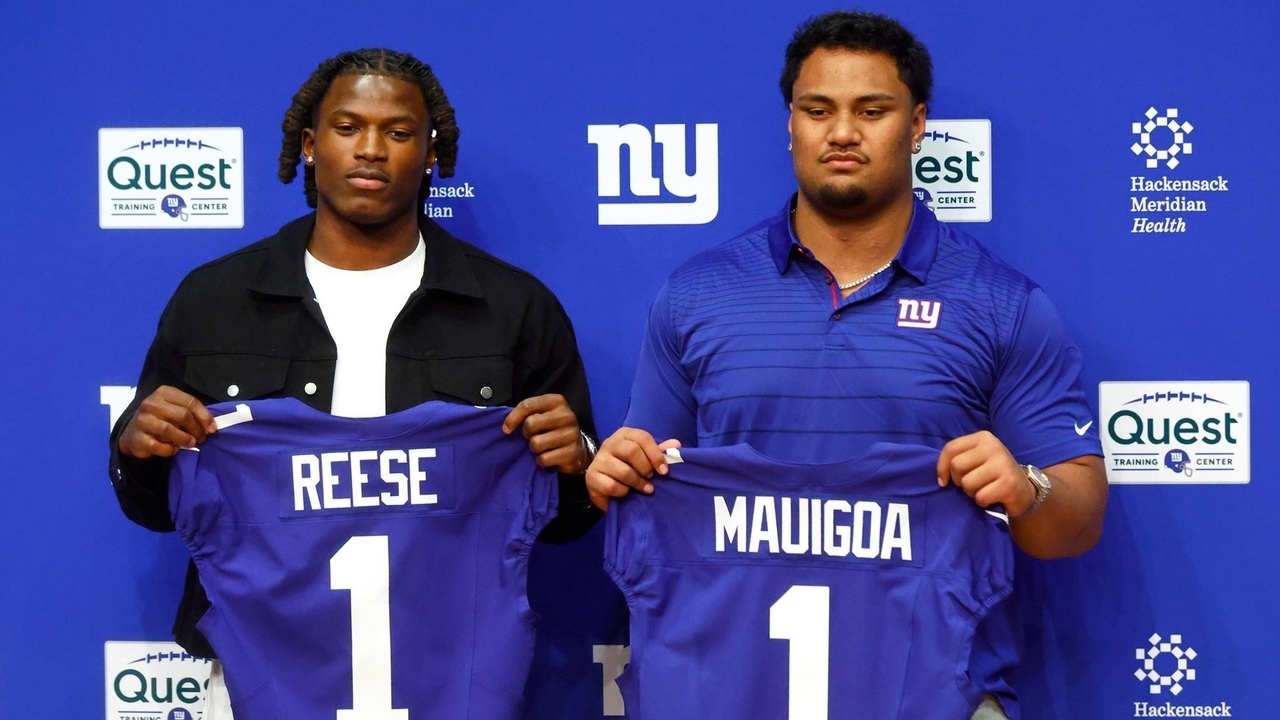 Giants' Arvell Reese, Francis Mauigoa go from foes to friends