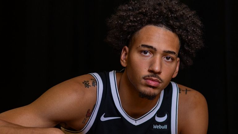 Jalen Wilson of the Brooklyn Nets poses for a portrait...