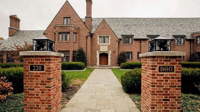 The Beta Theta Pi fraternity house on the Penn State...