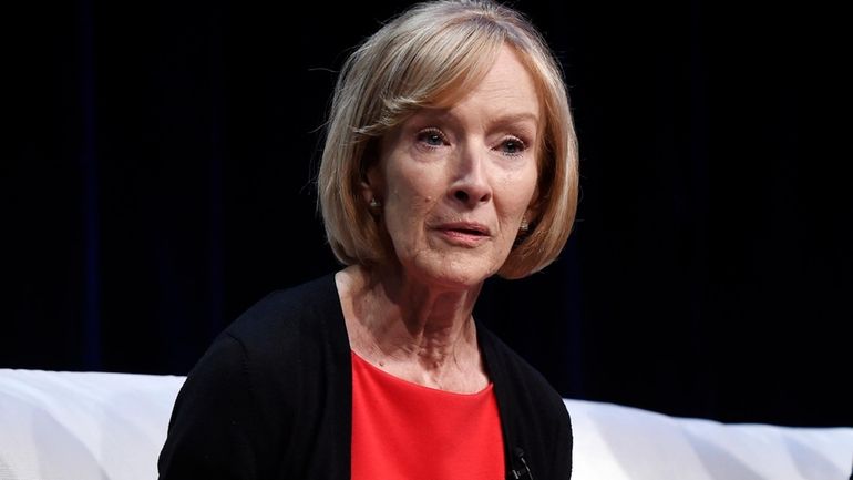 Judy Woodruff, anchor and managing editor of "PBS Newshour," takes...