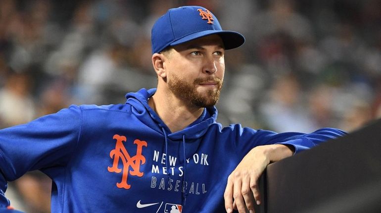 Jacob deGrom in the dugout at Citi Field on Sept. 13,...