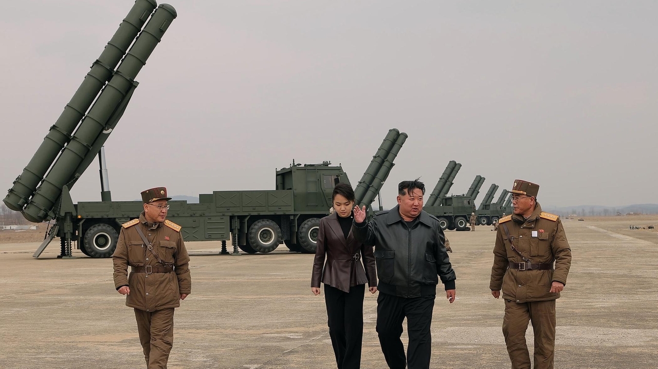 North Korean leader Kim observes test of rocket launch systems with his ...