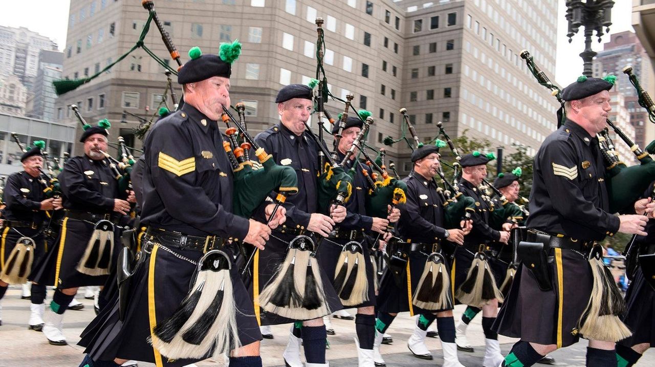 Pipe and drum bands march in NYPD 9/11 anniversary event Newsday