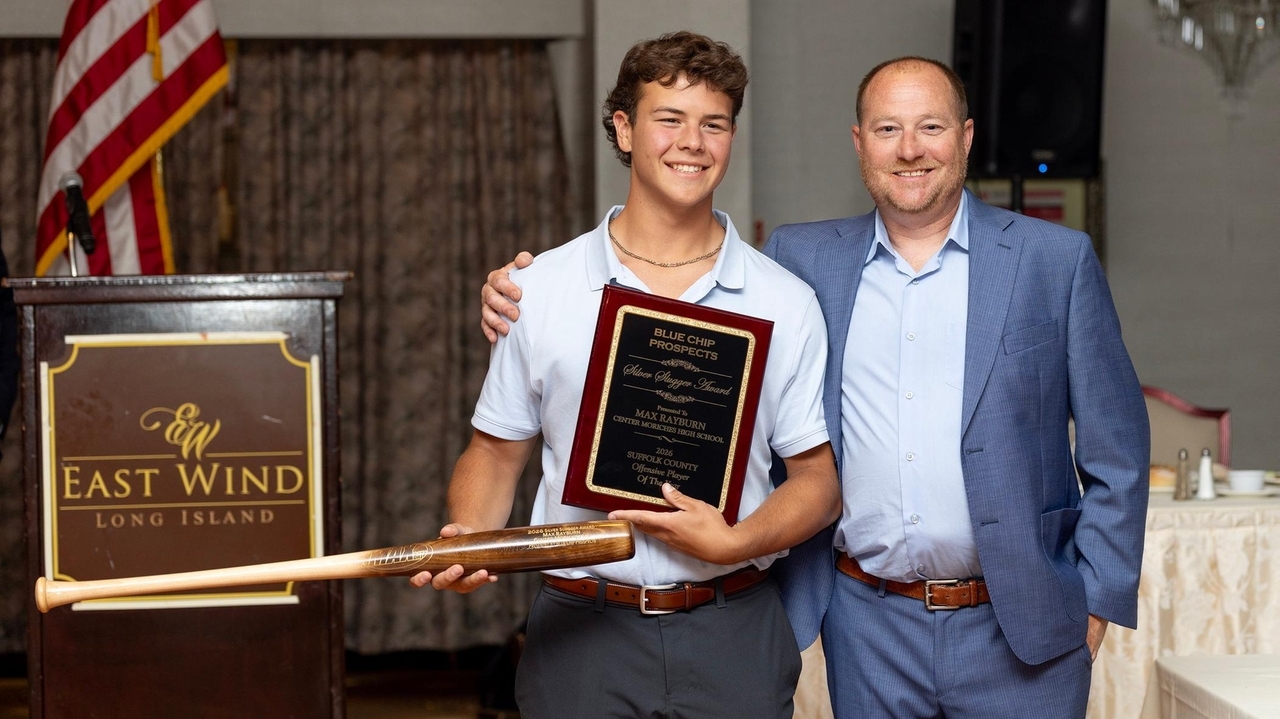 Center Moriches' Max Rayburn wins the Blue Chip Silver Slugger Award
