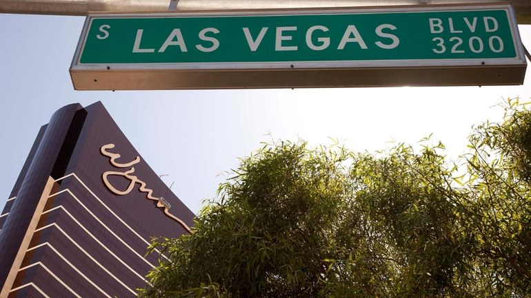 The Wynn Las Vegas is framed under a Las Vegas...