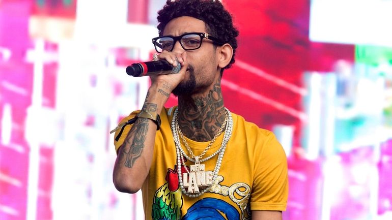 Philadelphia rapper PnB Rock performs at the 2018 Firefly Music...