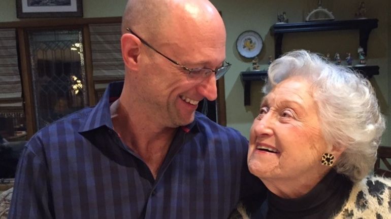 Elizabeth Rubenstein with her son, Chett Rubenstein, in February 2018....