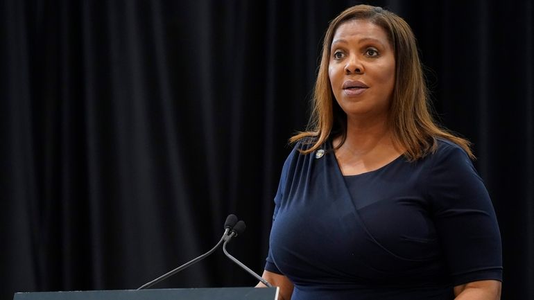 New York Attorney General Letitia James on June 6 in New York...