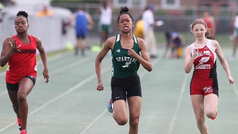 Valley Stream North's Tori Daniels wins 100 meters (12.74) at...