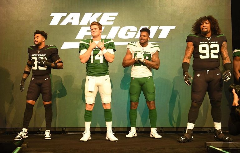 Jets unveil three new uniforms, updated logo - Newsday