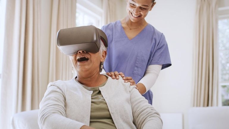 A 2018 study showed that seniors using VR technology felt...