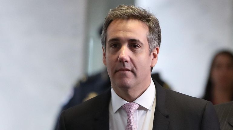 Michael Cohen, former attorney and fixer for President Donald Trump,...