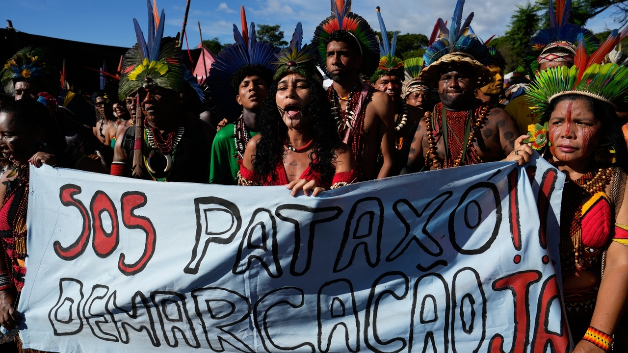 In Brazil's capital, Indigenous leaders rally as land disputes and ...