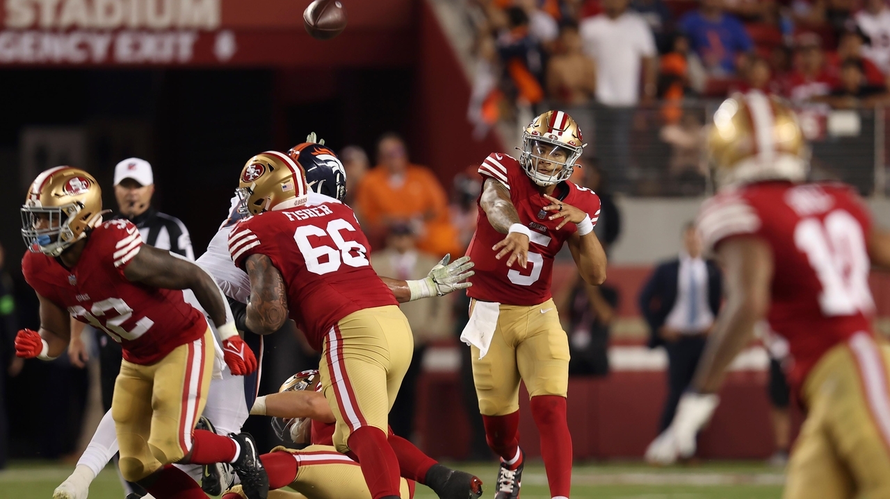 49ers rally late behind Trey Lance to beat Broncos 21-20 on rookie Jake ...