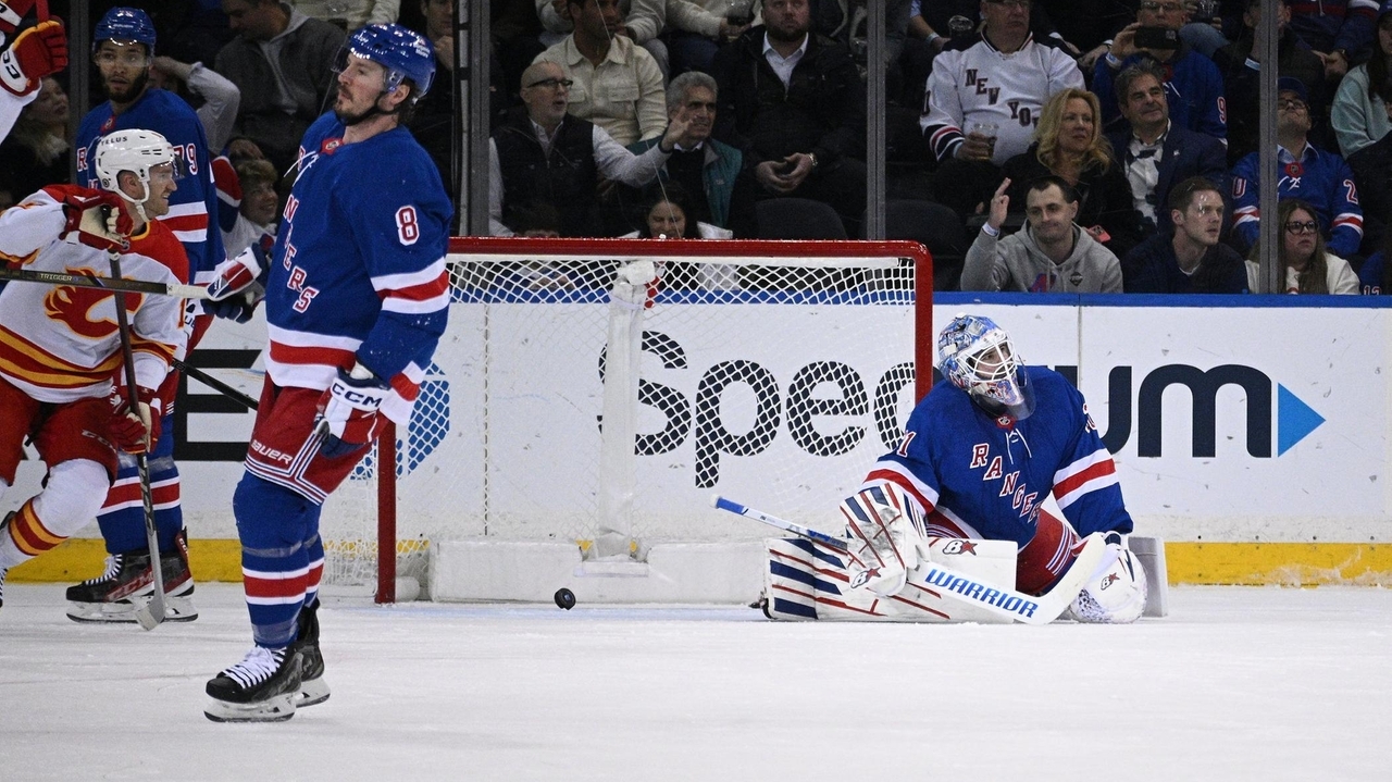 Rangers flame out at home in loss to Calgary - Newsday