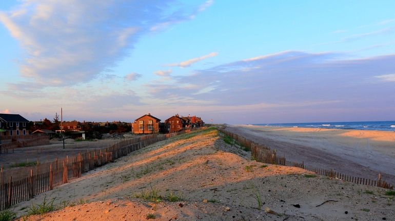 The Point O'Woods beach at Fire Island with some of...