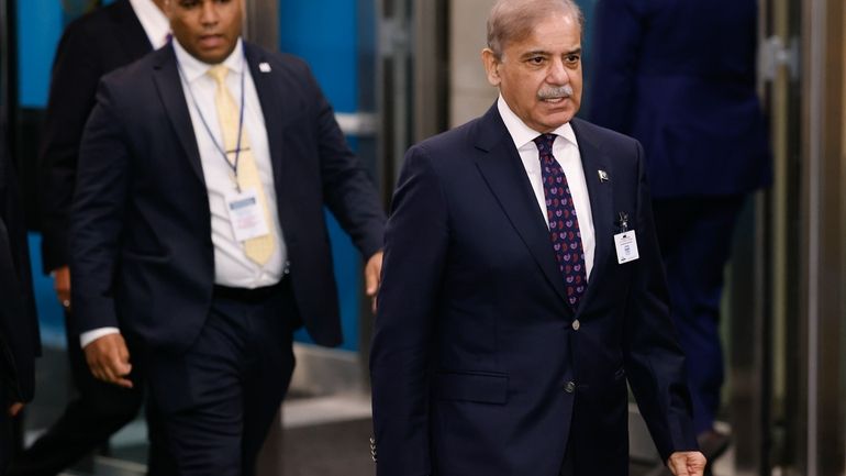 Pakistan Prime Minister Shehbaz Sharif, arrives for the 79th session...