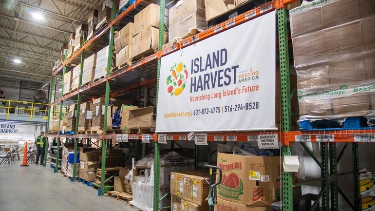 The warehouse at Island Harvest headquarters in Melville in 2022.