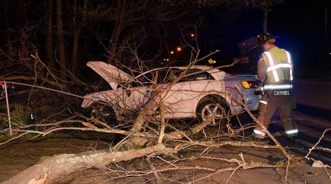 Mastic woman injured when car hits tree, Suffolk police say Newsday