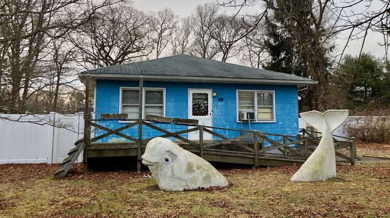 "Bella the Whale" stays with this Mastic Beach house for...