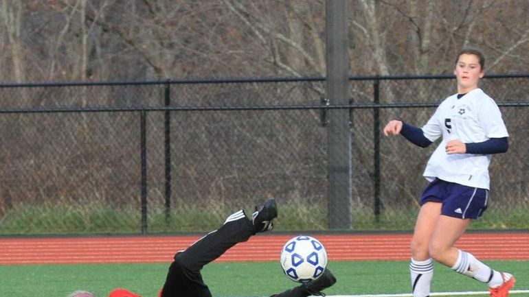 South Side's goalie blocks a shot against Williamsville South. (Nov....