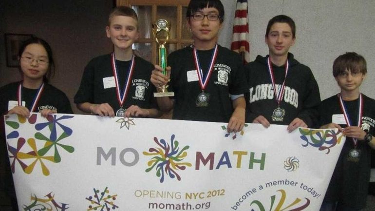 Longwood Junior High’s winning team in the Suffolk middle school...