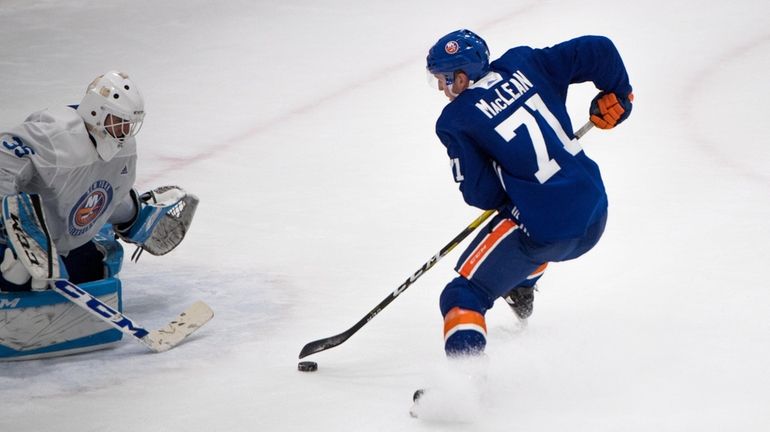 Kyle Maclean during Islanders training camp at Northwell Health Ice Center...