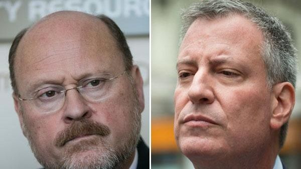 Mayoral candidates Joe Lhota and Bill de Blasio.