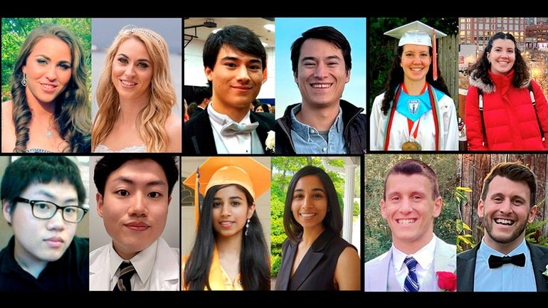 Clockwise from top left: Jericho High School valedictorian Amanda Levenberg in...