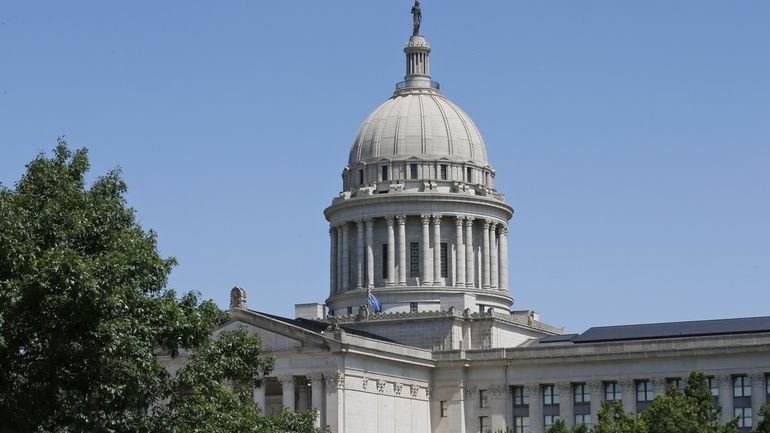 The Oklahoma state Capitol is seen in Oklahoma City, June...