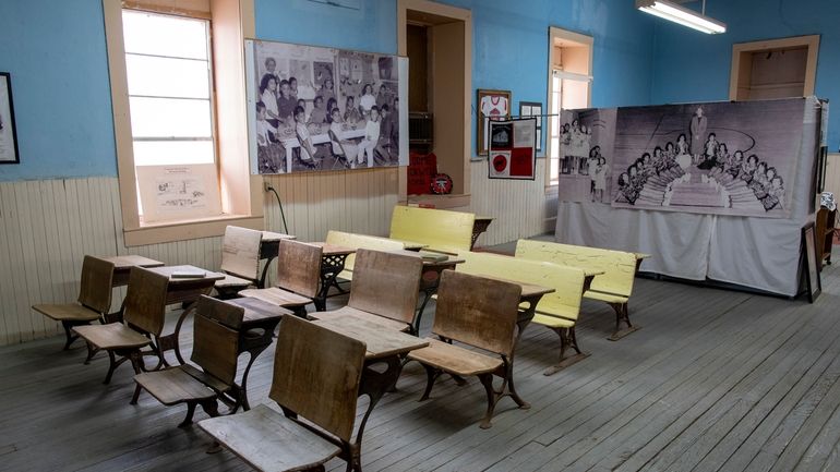 The Blackwell School classroom is pictured during the school inauguration...