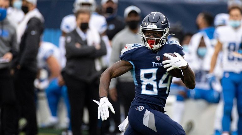 Tennessee Titans wide receiver Corey Davis against the Detroit Lions...