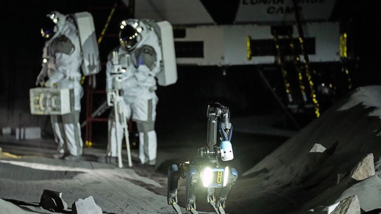 Astronauts Thomas Pesquet of France and Matthias Maurer of Germany...