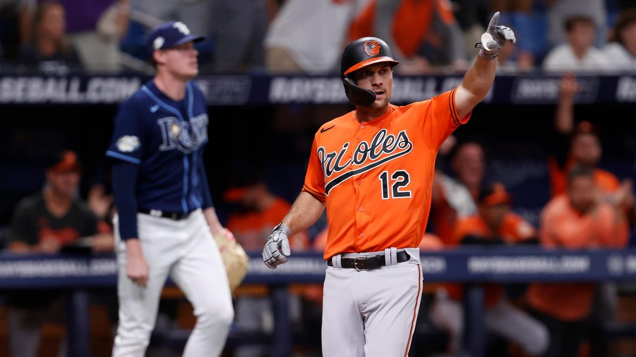 Baseball: MLB rookie Shintaro Fujinami celebrates as Orioles win