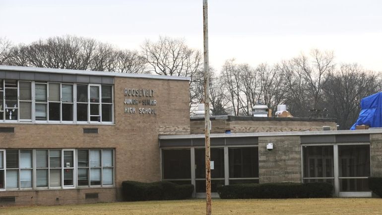 One of the entrances to Roosevelt Junior-Senior high school. Long...