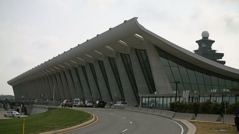 The main terminal at Dulles International Airport is shown Oct....
